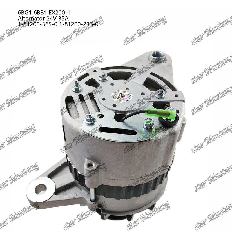 El generador 6BG1 6BB1 EX200-1 24V 35A 1-81200-365-0 1-81200-236-0