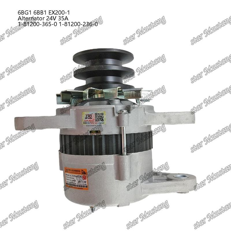 El generador 6BG1 6BB1 EX200-1 24V 35A 1-81200-365-0 1-81200-236-0