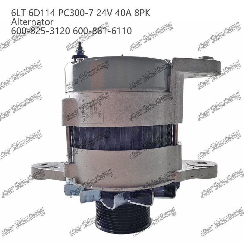 El generador 6LT 6D114 PC300-7 24V 40A 8PK 600-825-3120 600-861-6110