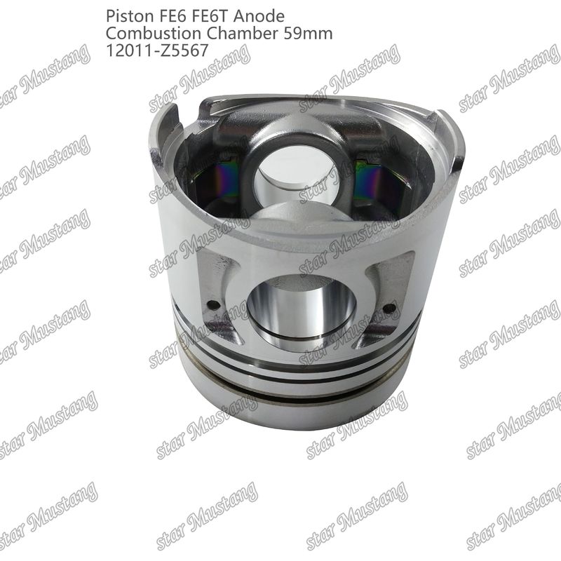 Piston FE6 FE6T Cámara de combustión 59mm Anodo de fondo puntiagudo 3x2x4mm 12011-Z5567 Para repuestos de motores Mitsubishi