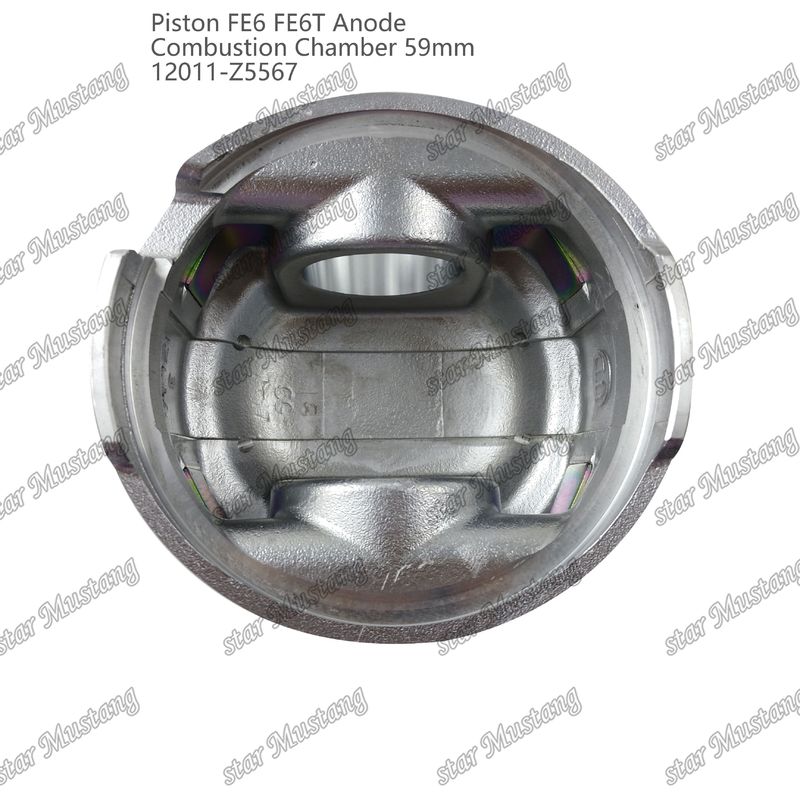 Piston FE6 FE6T Cámara de combustión 59mm Anodo de fondo puntiagudo 3x2x4mm 12011-Z5567 Para repuestos de motores Mitsubishi