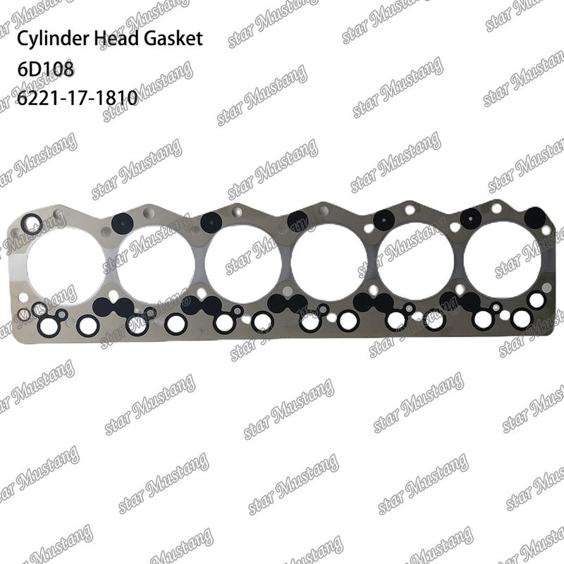 Junta de cilindros 6D108 6221-17-1810 6221-11-1811 para piezas de repuesto del motor KUMATSU