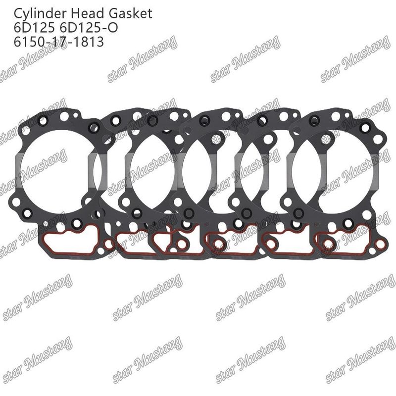 Junta de la cabeza del cilindro 6D125 6D125-O 6150-17-1813 Para piezas de repuesto del motor KUMATSU