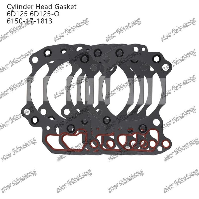 Junta de la cabeza del cilindro 6D125 6D125-O 6150-17-1813 Para piezas de repuesto del motor KUMATSU