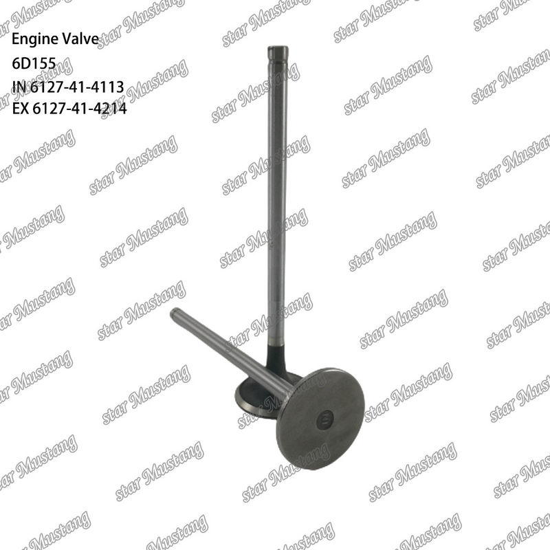 Válvula 6D155 IN 6127-41-4113 EX 6127-41-4214 Adecuada para piezas de repuesto de motores Komatsu