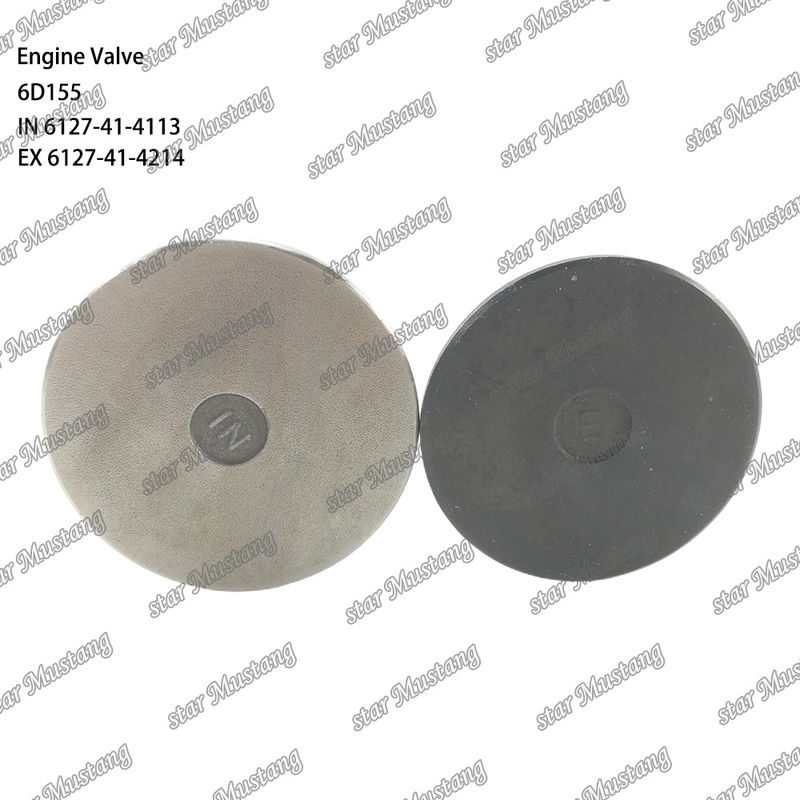 Válvula 6D155 IN 6127-41-4113 EX 6127-41-4214 Adecuada para piezas de repuesto de motores Komatsu
