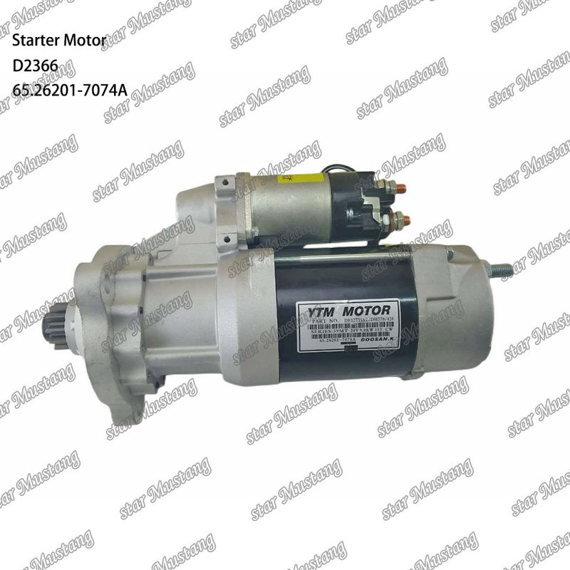 D2366 Motor de arranque de motor 39MT 24V 9.0KW 11T 65.26201-7074A Para las piezas de repuesto del motor DOOSAN DAEWOO