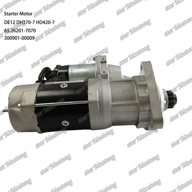 DE12 DH370-7 HD420-7 Motor de arranque de motor 24V 11T 9KW 65.26201-7070 300901-00009 Para las piezas de repuesto del motor DOOSAN DAEWOO