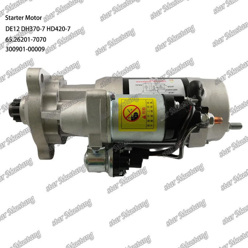DE12 DH370-7 HD420-7 Motor de arranque de motor 24V 11T 9KW 65.26201-7070 300901-00009 Para las piezas de repuesto del motor DOOSAN DAEWOO