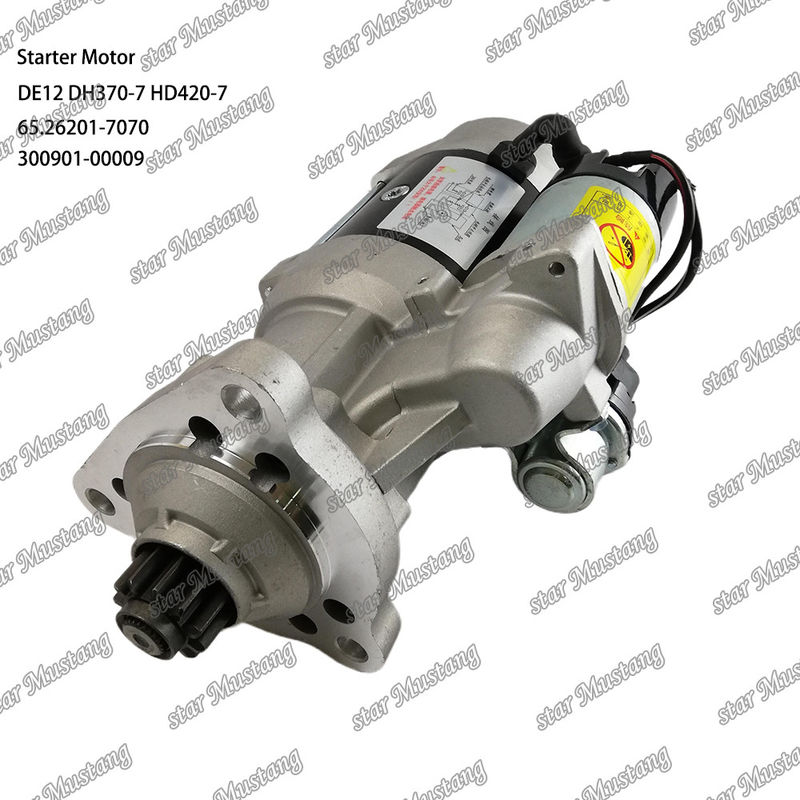 DE12 DH370-7 HD420-7 Motor de arranque de motor 24V 11T 9KW 65.26201-7070 300901-00009 Para las piezas de repuesto del motor DOOSAN DAEWOO