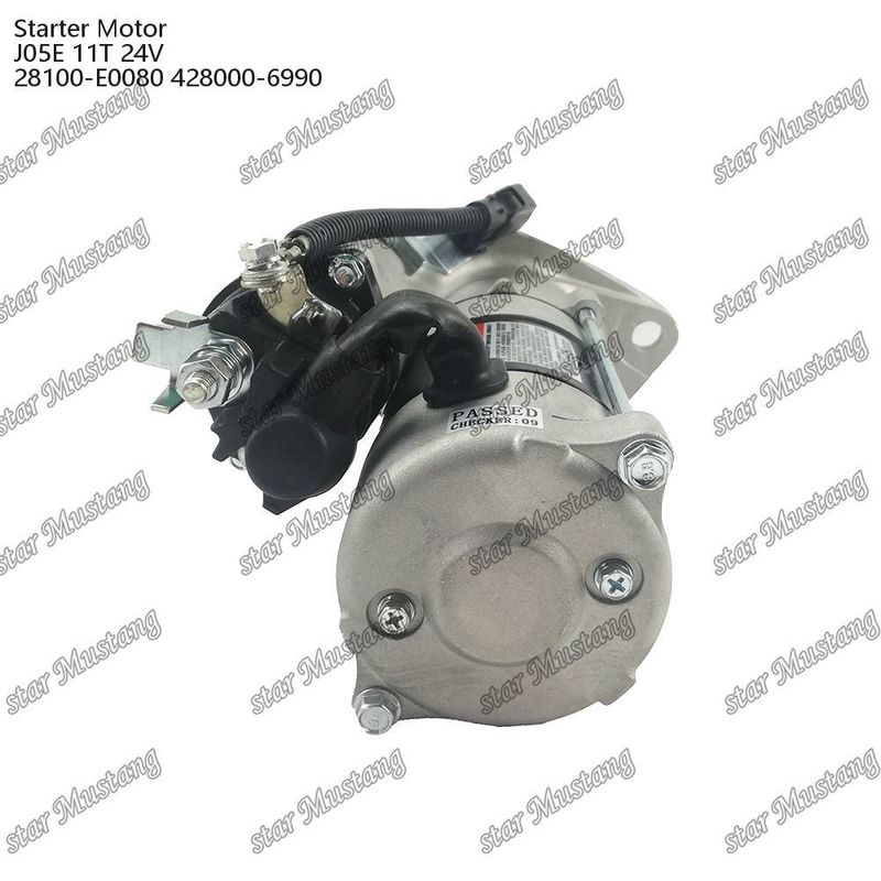 J05E Motor de arranque 11T 24V 28100-E0080 428000-6990 para repuestos de motores HINO