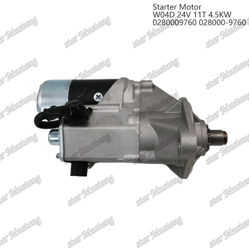 W04D Motor de arranque de motor 24V 11T 4.5KW 0280009760 028000-9760 Para las piezas de repuesto del motor HINO