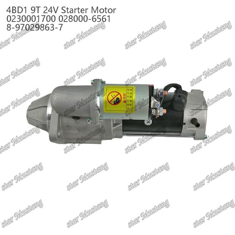 4BD1 Motor de arranque de motor 24V 0230001700 028000-6561 8-97029863-7 para repuestos de motores ISUZU
