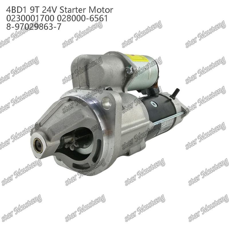 4BD1 Motor de arranque de motor 24V 0230001700 028000-6561 8-97029863-7 para repuestos de motores ISUZU