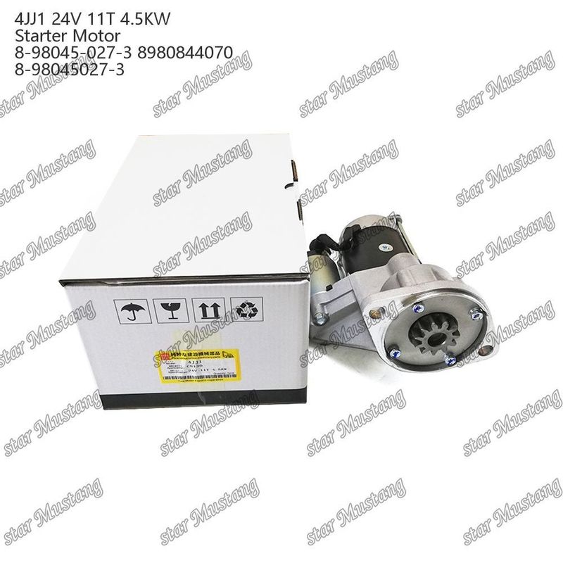 4JJ1 Motor de arranque de motor 24V 11T 4.5KW 8-98045-027-3 8980844070 8-98045027-3 Para repuestos de motores ISUZU