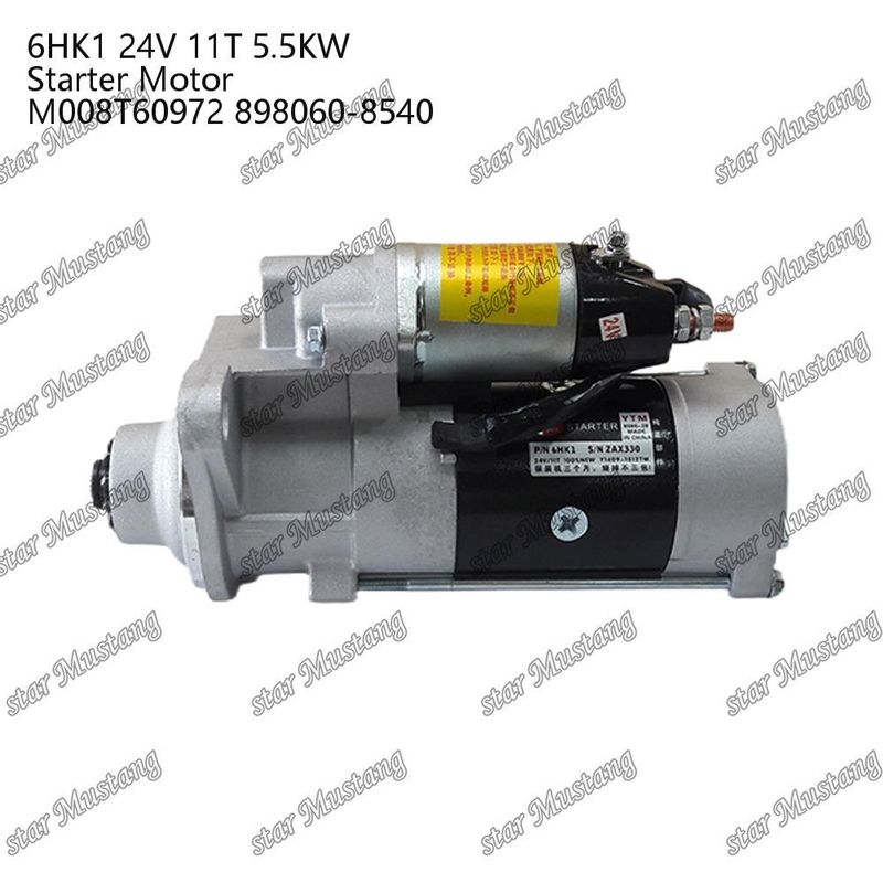 6HK1 Motor de arranque de motor 24V 11T 5.5KW M008T60972 898060-8540 Para piezas de repuesto del motor ISUZU