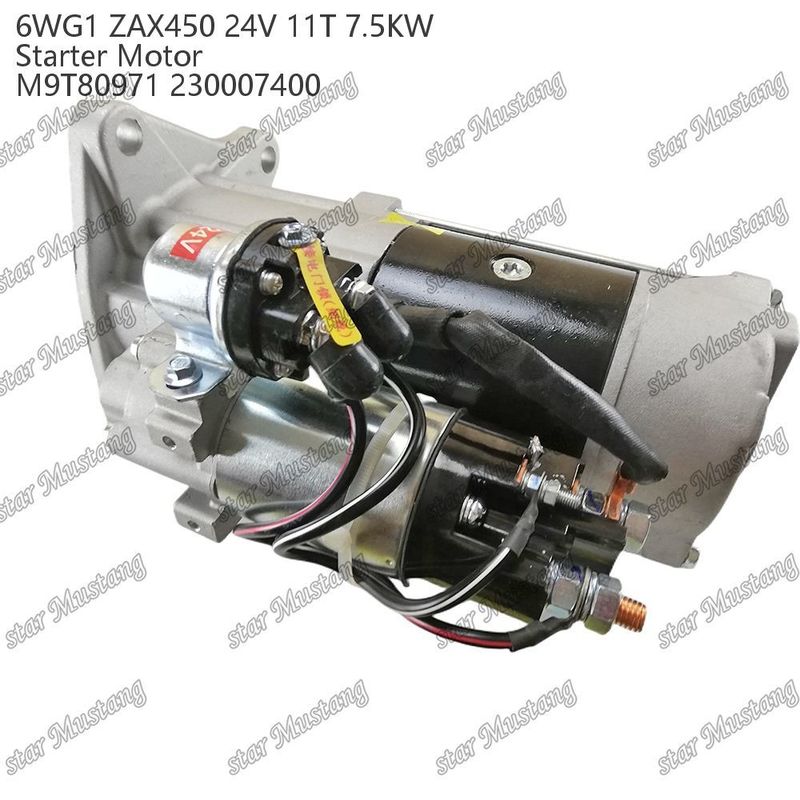 6WG1 ZAX450 Motor motor de arranque 24V 11T 7.5KW DI tipo M9T80971 230007400 Para repuestos de motores ISUZU