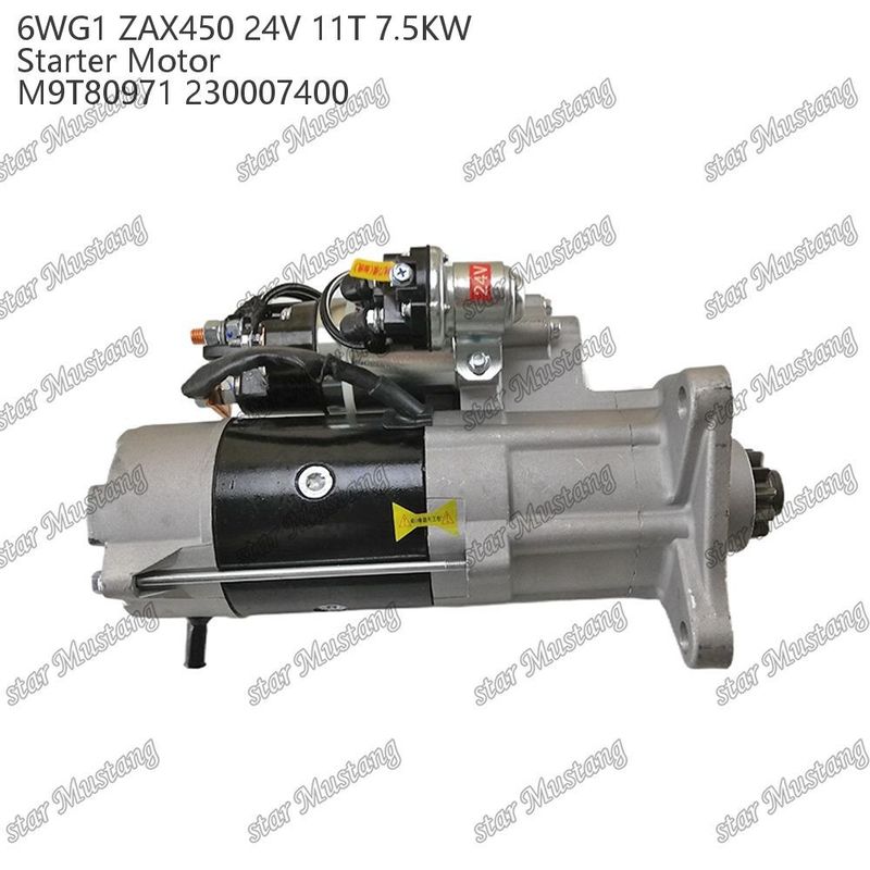 6WG1 ZAX450 Motor motor de arranque 24V 11T 7.5KW DI tipo M9T80971 230007400 Para repuestos de motores ISUZU
