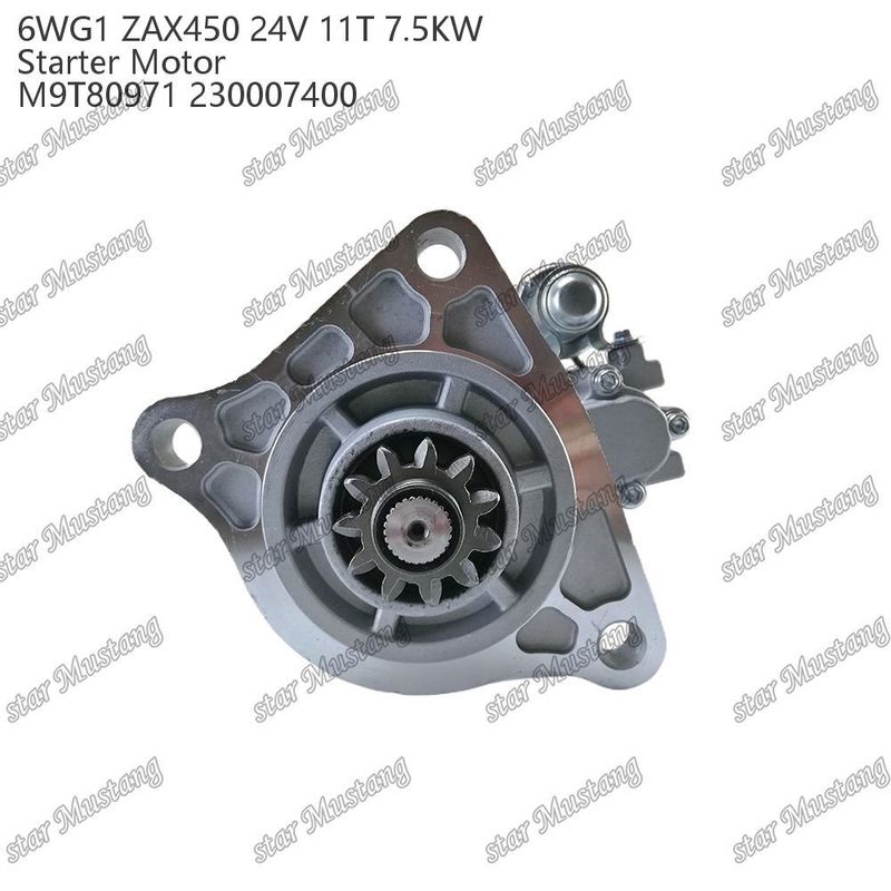 6WG1 ZAX450 Motor motor de arranque 24V 11T 7.5KW DI tipo M9T80971 230007400 Para repuestos de motores ISUZU
