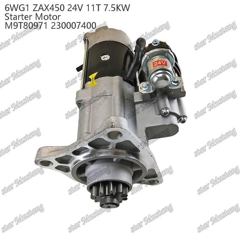 6WG1 ZAX450 Motor motor de arranque 24V 11T 7.5KW DI tipo M9T80971 230007400 Para repuestos de motores ISUZU