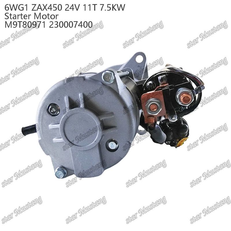 6WG1 ZAX450 Motor motor de arranque 24V 11T 7.5KW DI tipo M9T80971 230007400 Para repuestos de motores ISUZU