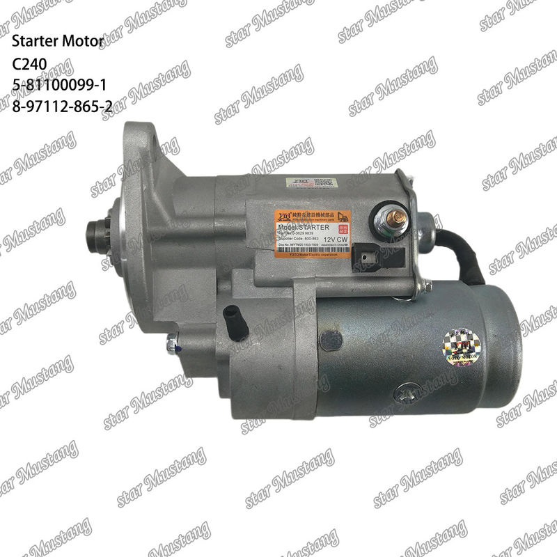 C240 Motor de arranque 9T 12V 5-81100099-1 8-97112-865-2 para repuestos de motores ISUZU
