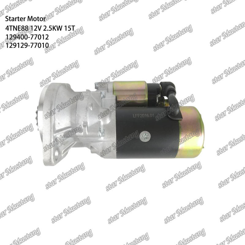 4TNE88 Motor motor de arranque 12V 2.5KW 15T 129400-77012 129129-77010 Para las piezas de repuesto del motor YANMAR