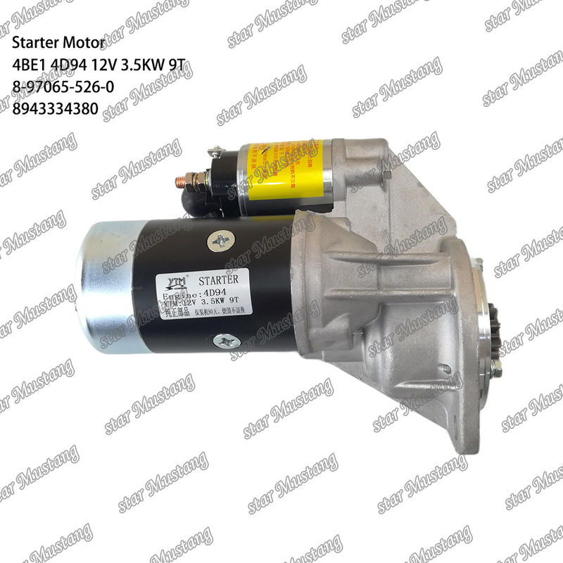 Motor de arranque 4BE1 4D94 12V 9T 8-97065-526-0 8943334380 Adecuado para para las piezas del motor Komatsu