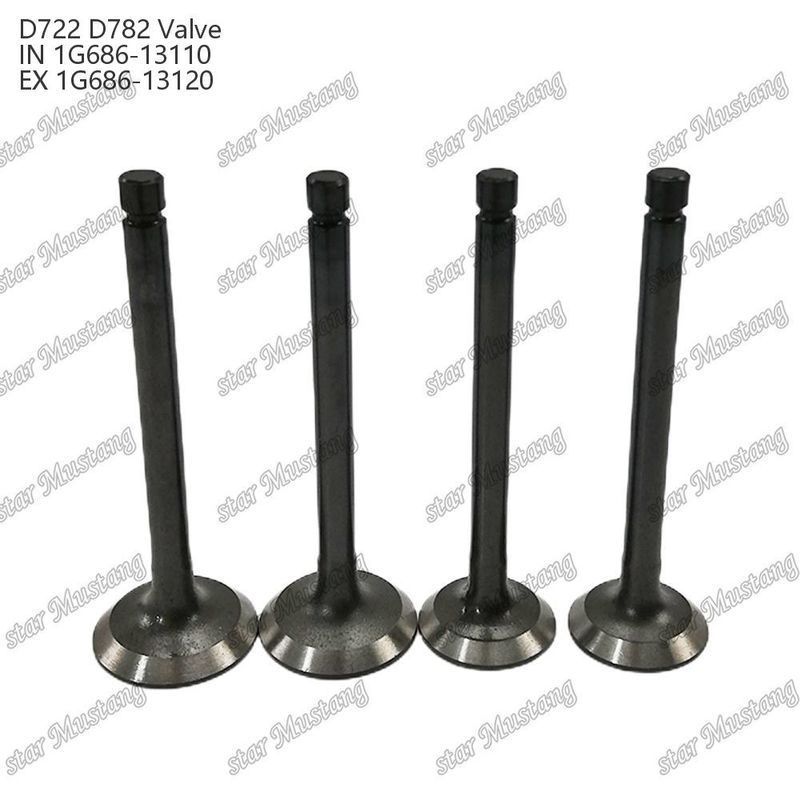 Válvula de estructura integral de stock original ZB400 ZB500 Z400 Z430 Z482 D722 D782 IN 14601-13110 EX 14601-13120 Parte del motor diesel con soporte en línea