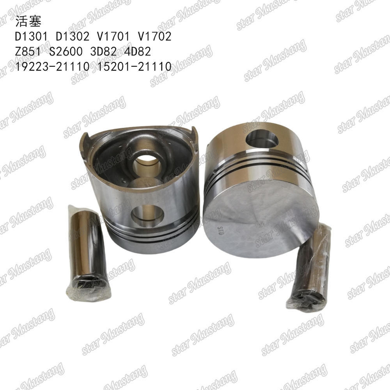 Pistón D1301 D1302 V1701 V1702 Z851 S2600 3D82 4D82 19223-21110 15201-21110 Adecuado para piezas de motor KUBOTA
